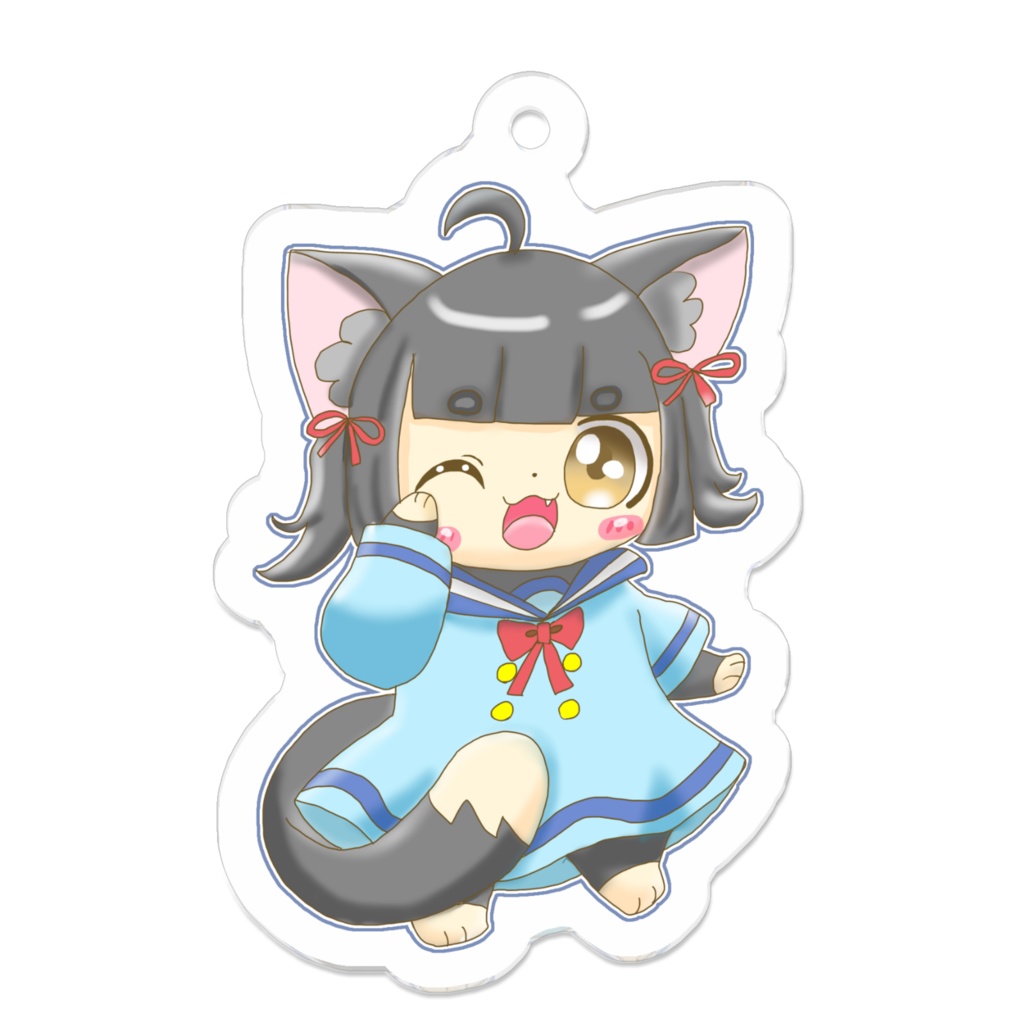 ツインテセーラーワンピな夜ちゃんアクキー