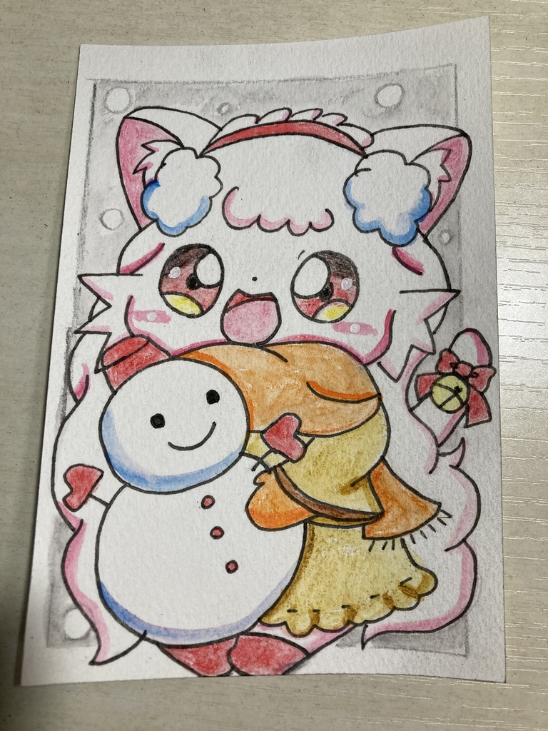 雪だるまとましゅちゃん
