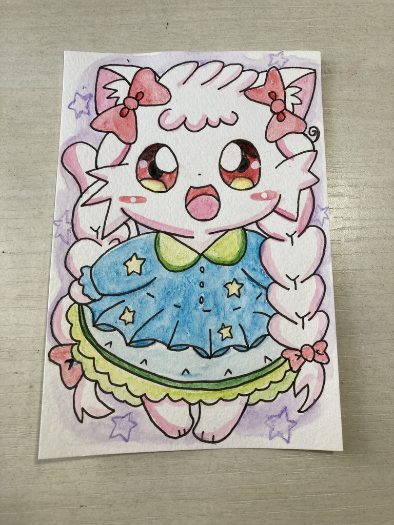 お星様ワンピの三つ編みましゅちゃん