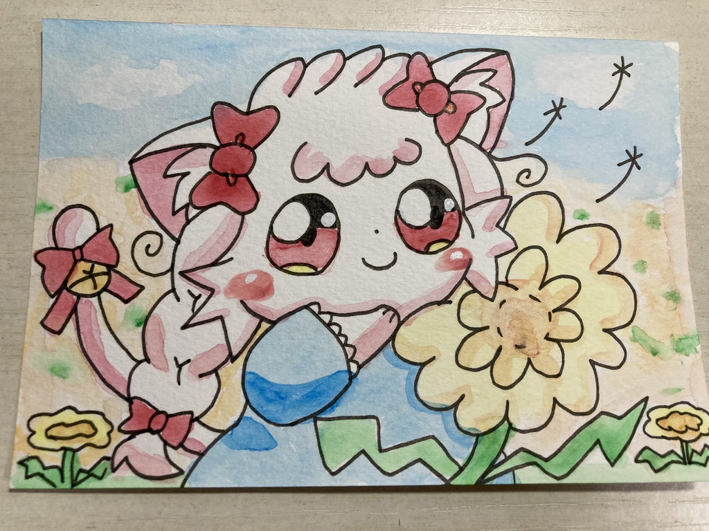春の花畑ましゅちゃん