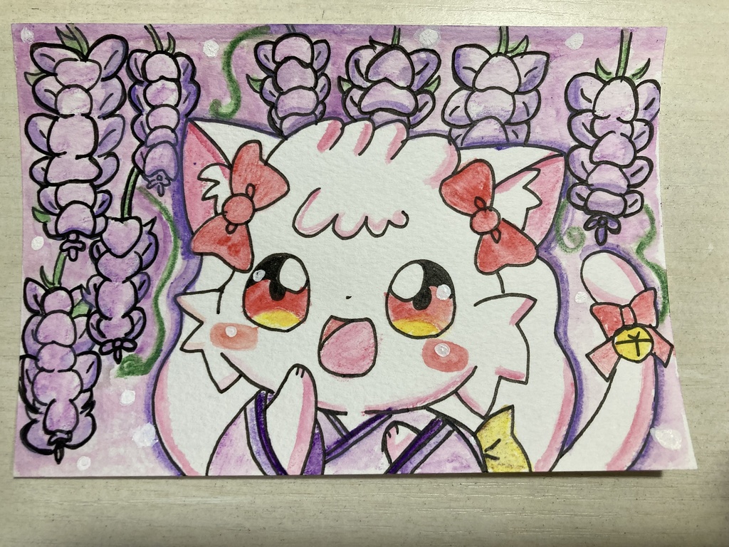 藤の花とましゅちゃん