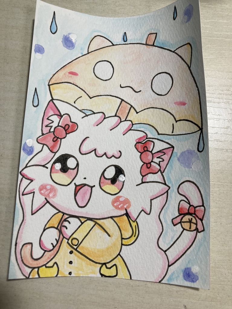 もちねこ傘のましゅちゃん