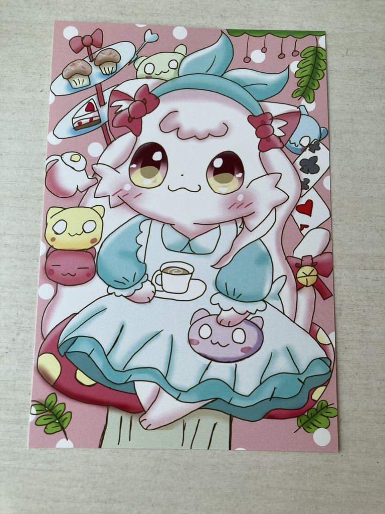 アリスましゅちゃんのお茶会ポストカード