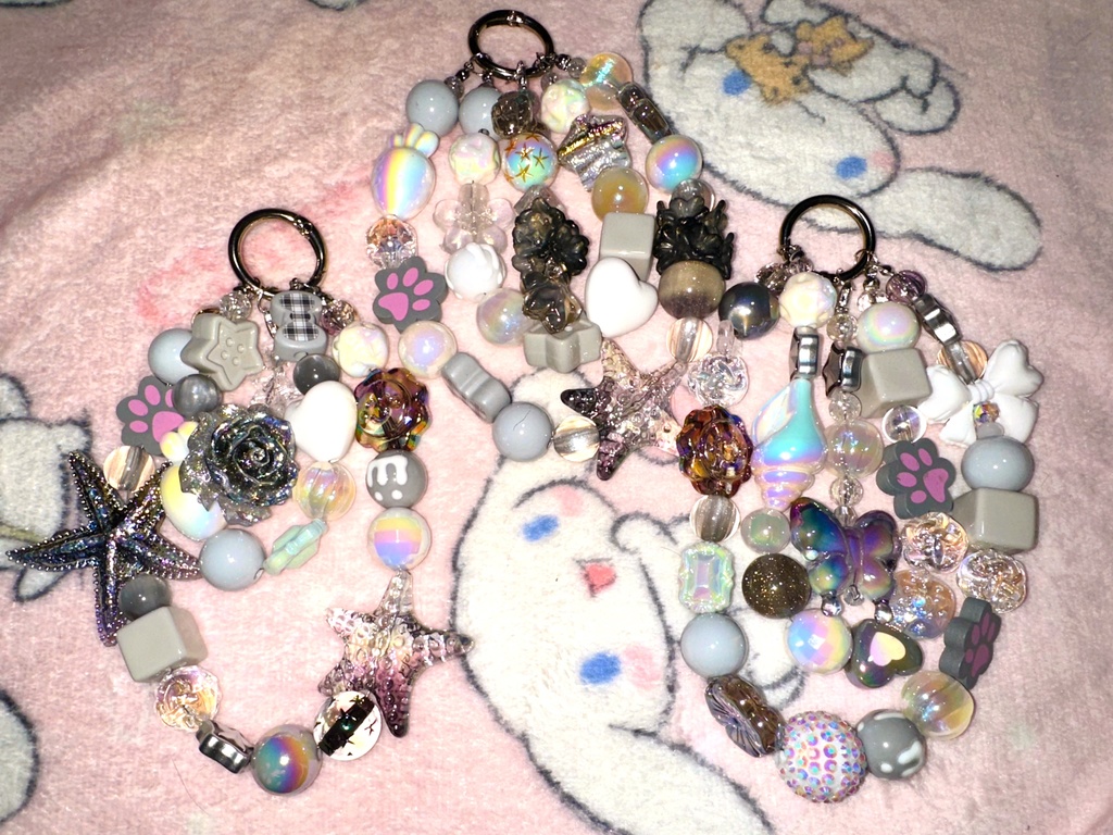 推し活 推しカラー グレー系 ストラップ