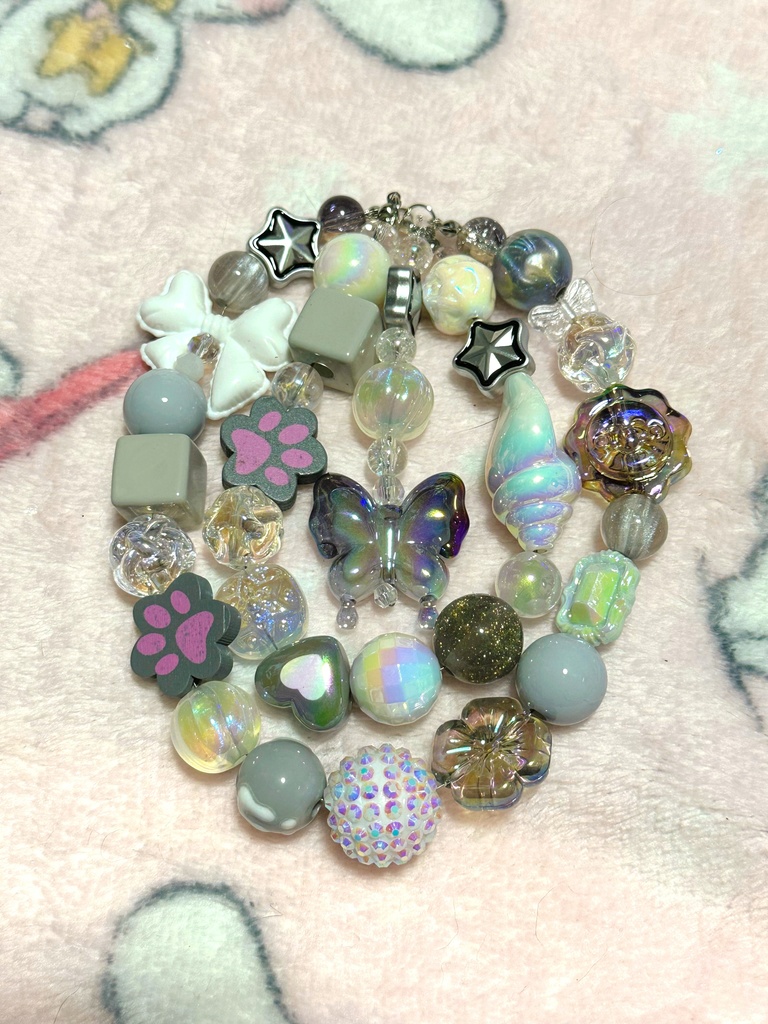 推し活 推しカラー グレー系 ストラップ