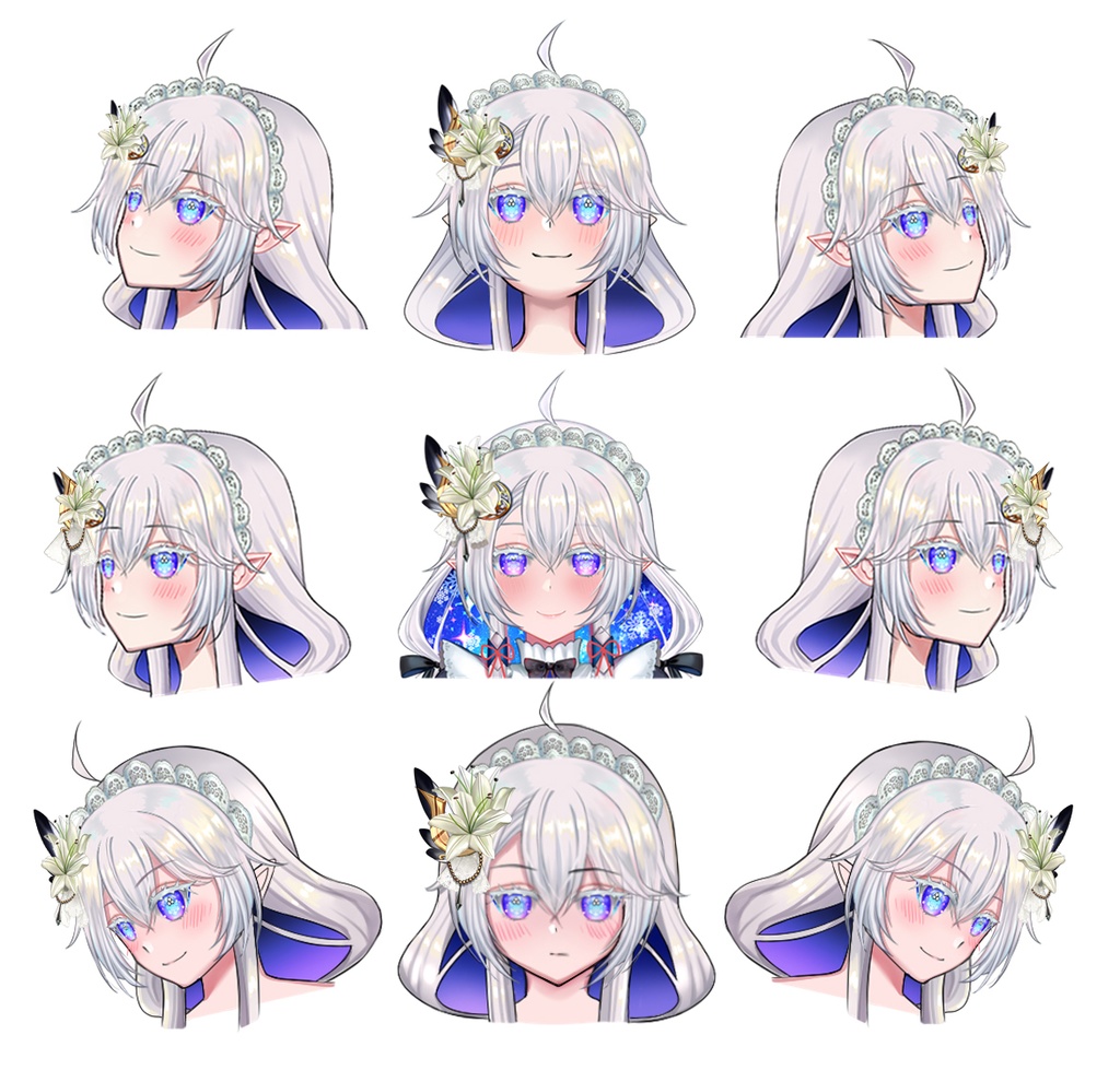 雪のメイド 汎用Live2Dモデル Vtuber studio対応可