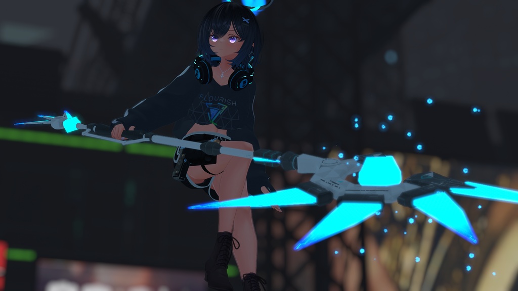 【VRChat想定モデル】幻撃槍-エレメンタルスティンガー-