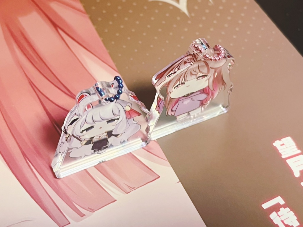 【COMITIA151新作グッズ予約販売】さくな・ラビリアの自立アクリルスタンド!お出かけ仕様ボールチェーン付き♡【販売2/15〆】