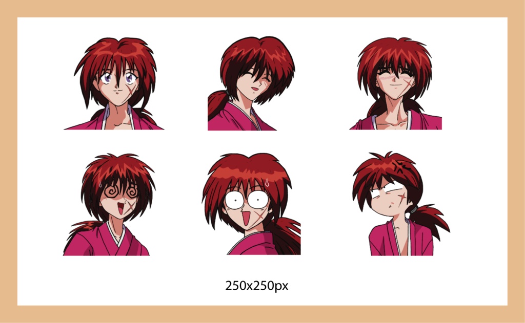 6 emotes of Kenshin Himura (Rurouni Kenshin) Pack