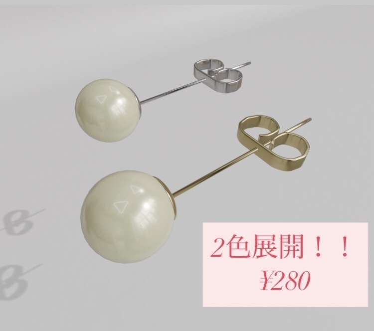 シンプルパールピアス✨