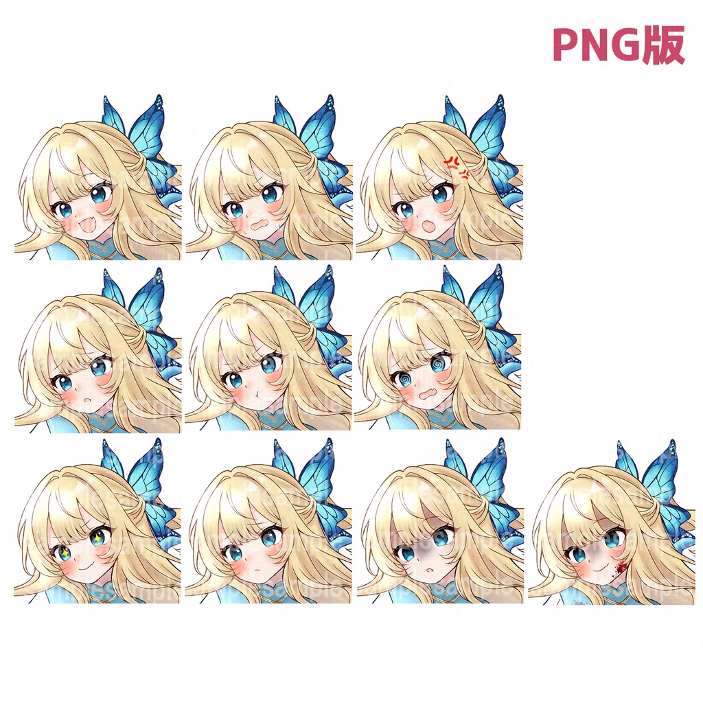 【立ち絵素材】聖女・魔法使い/表情10種類/PNG/PSD