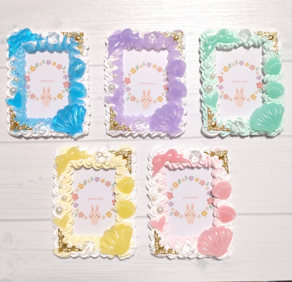 ホイップデコカードケース(夏の貝殻モチーフ)