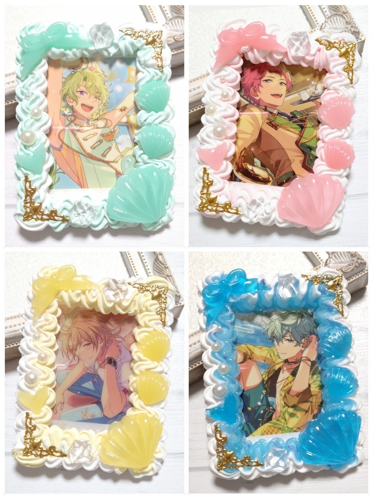 ホイップデコカードケース(夏の貝殻モチーフ)