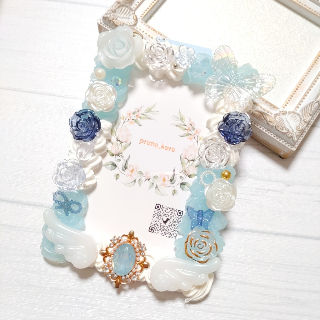 ホイップデコカードケース(水色系、写真用)