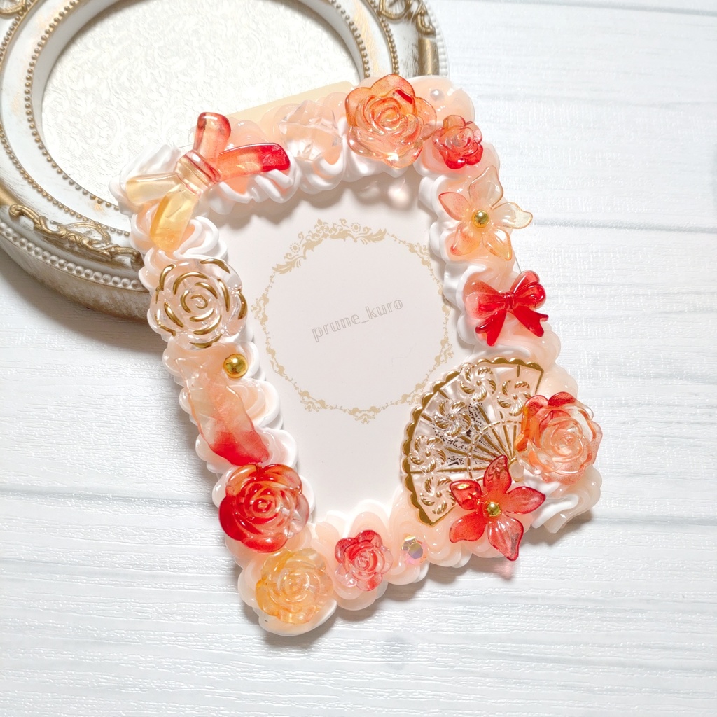 ホイップデコカードケース(赤×オレンジ)