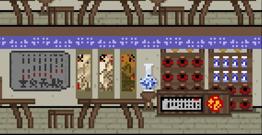 ドット絵アイコンセット「中国風シリーズ」(中華風吊り絵)