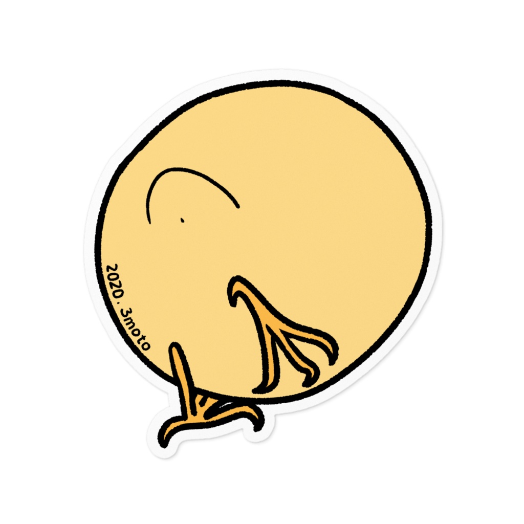 貫通したヒヨコ ステッカー