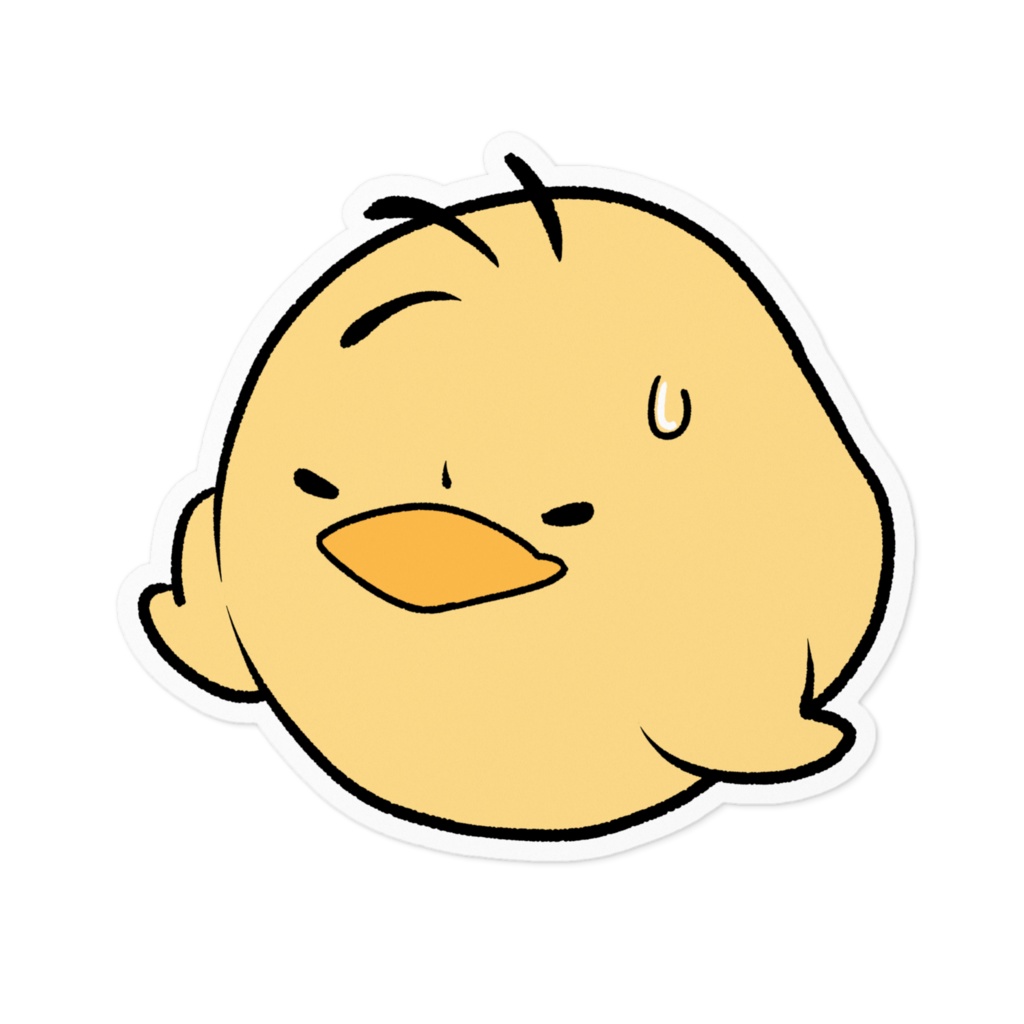 貫通したヒヨコ ステッカー