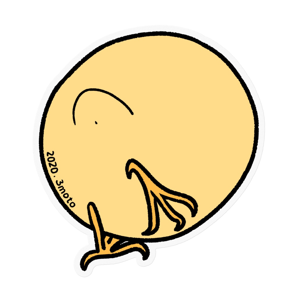 貫通したヒヨコ ステッカー