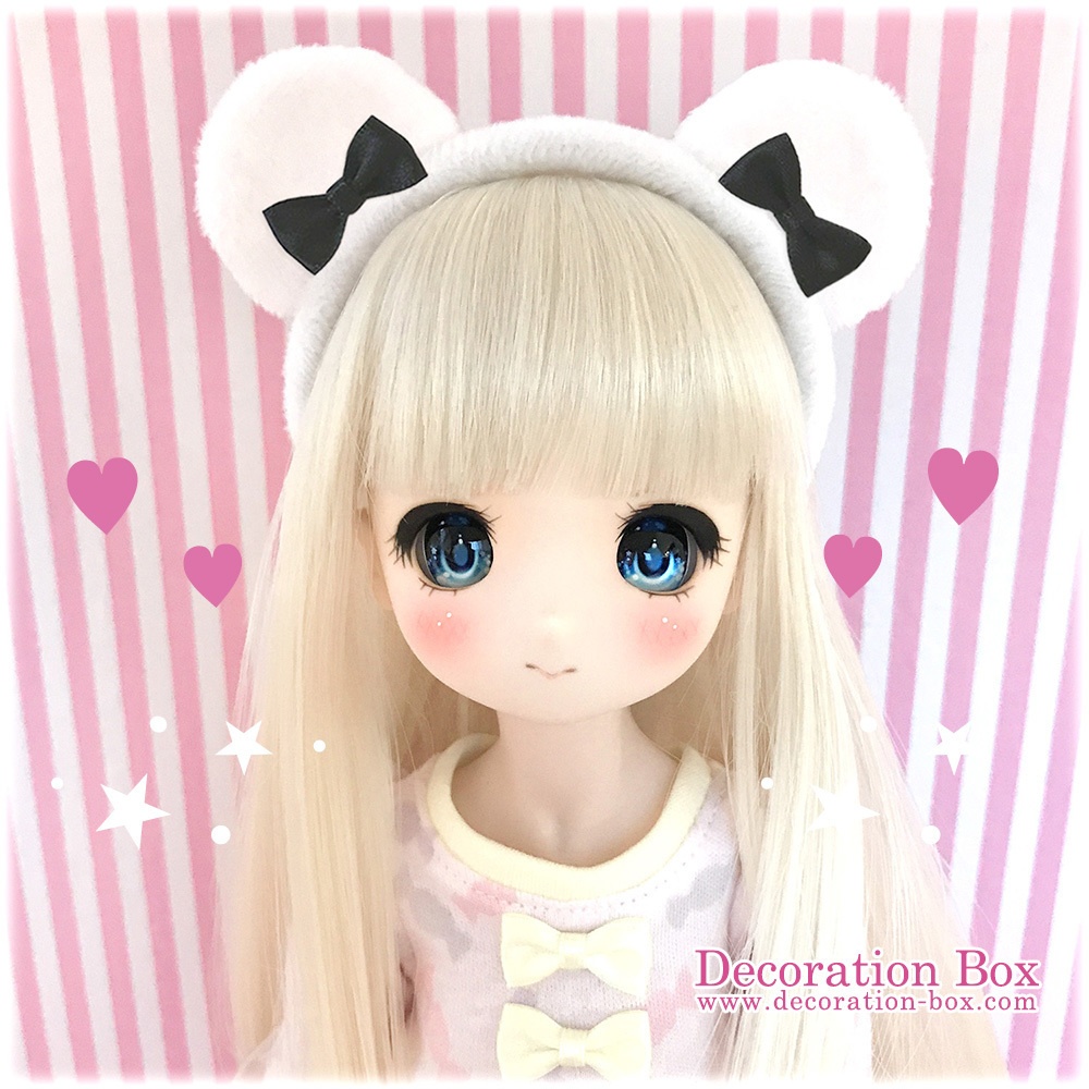 ★【ホワイト】くまカチューシャ★MDD・DDサイズ★