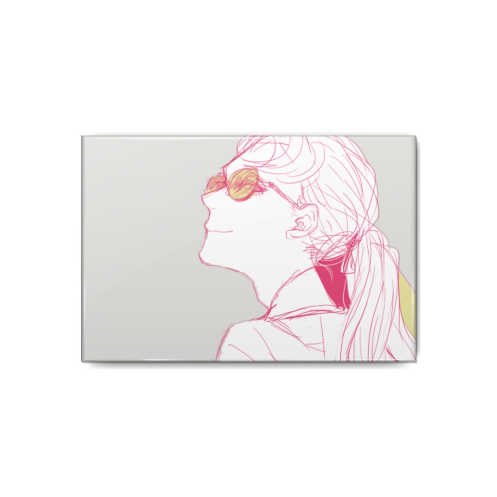 長方形缶バッジ