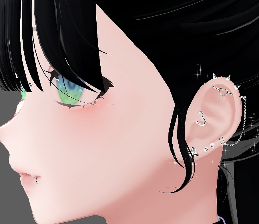 【ゴスかわいいイヤリング】Goth Cute Earrings //BLURRY EARRINGS//
