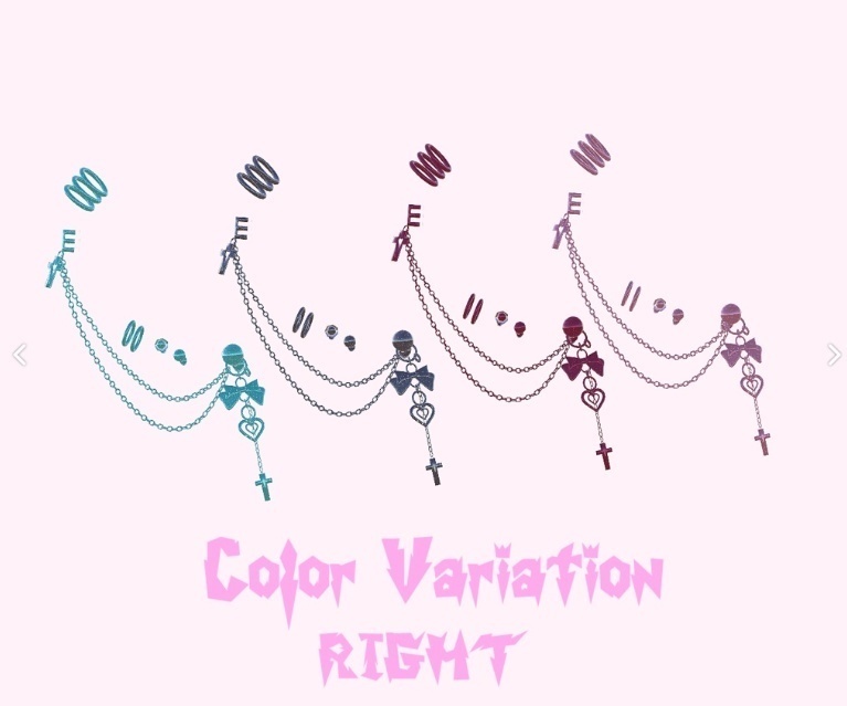 【ゴスかわいいイヤリング】Goth Cute Earrings //BLURRY EARRINGS//