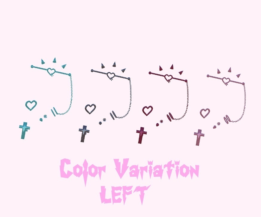【ゴスかわいいイヤリング】Goth Cute Earrings //BLURRY EARRINGS//