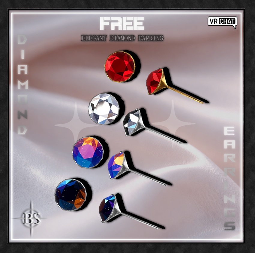 無料 - 【FREE】-DIAMOND EARRINGS- //ダイヤモンドイヤリング//「5アバター」