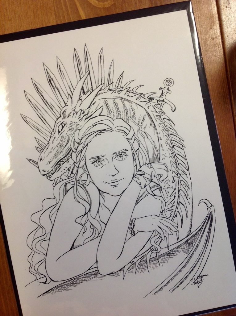 モノクロ/インク画【かー1】:Ink art 【G-1】