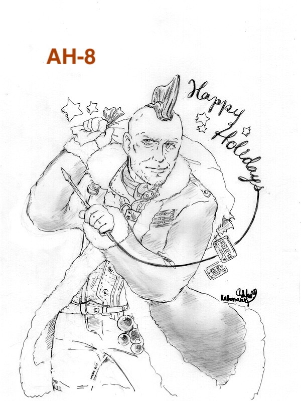 モノクロ ペンシル原画 アメコミ系ヒーロー Ah５ ８ Nekomaru 映画ごはん Booth