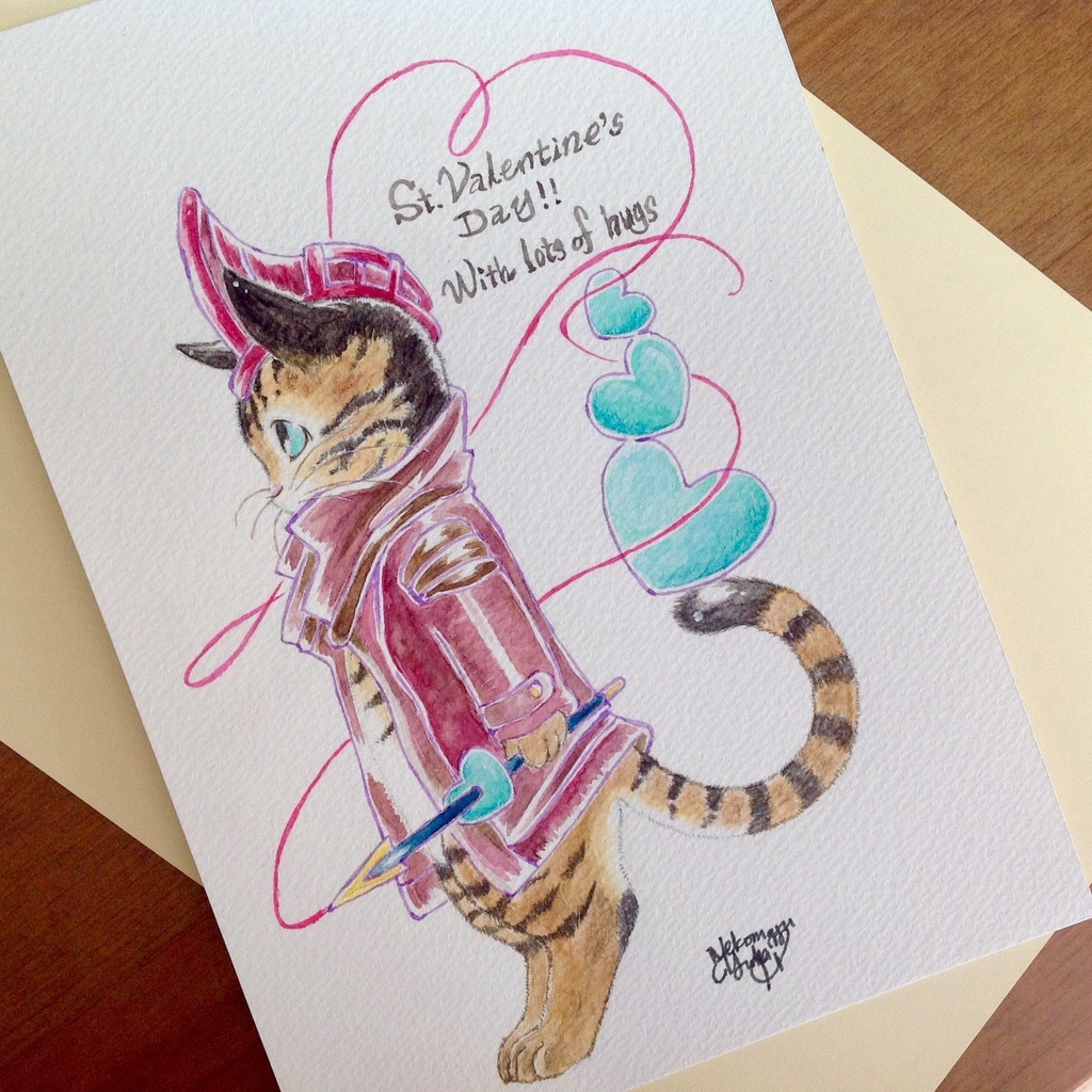 【バレンタイン企画】猫のJack♪グリーティング原画①