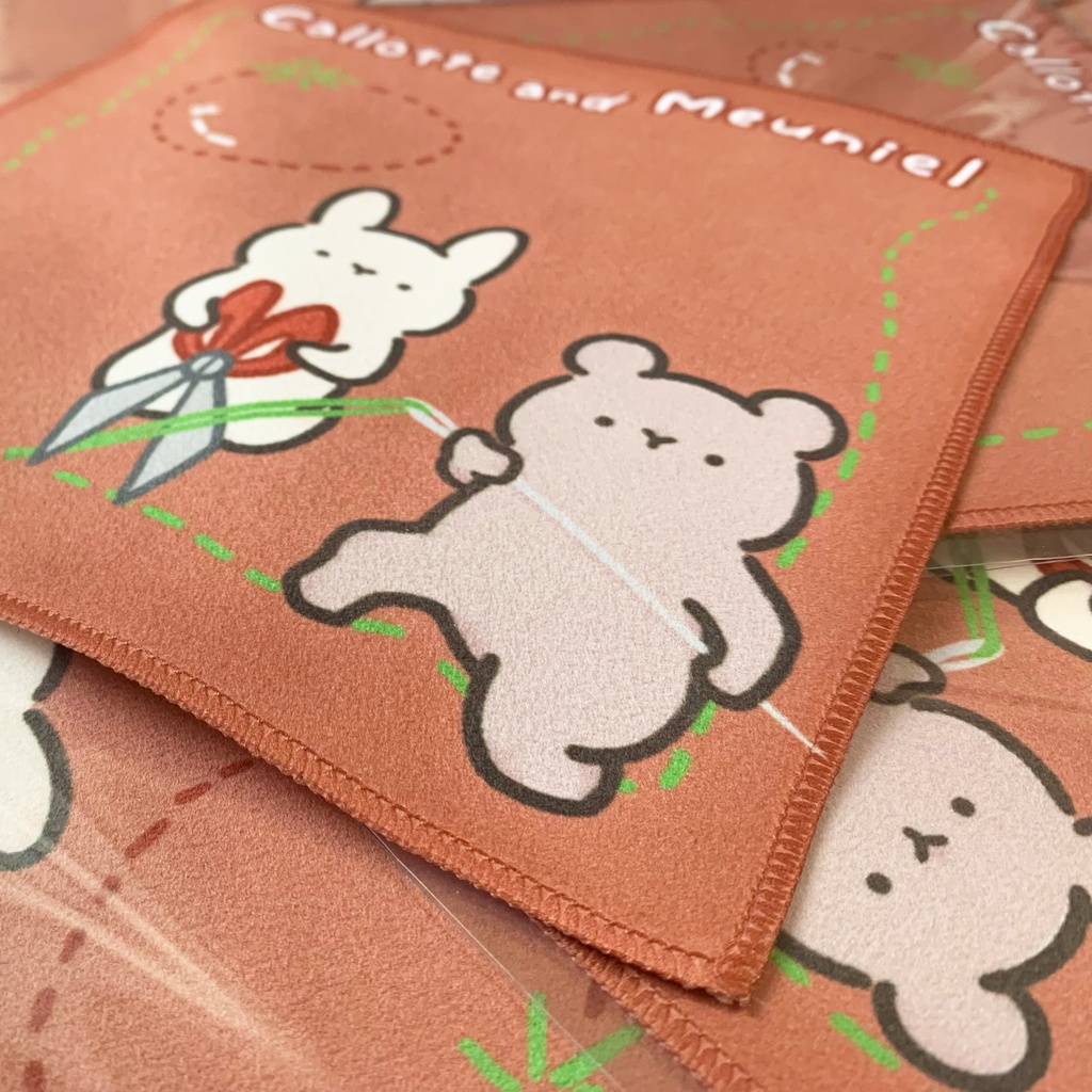 きゃるむにお手製(?) てぬいのはんけちーふ