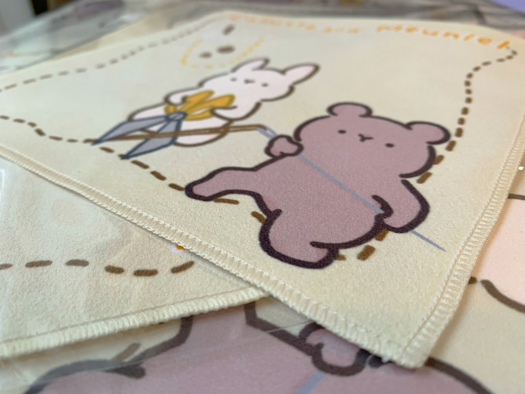 きゃるむにお手製(?) てぬいのはんけちーふ