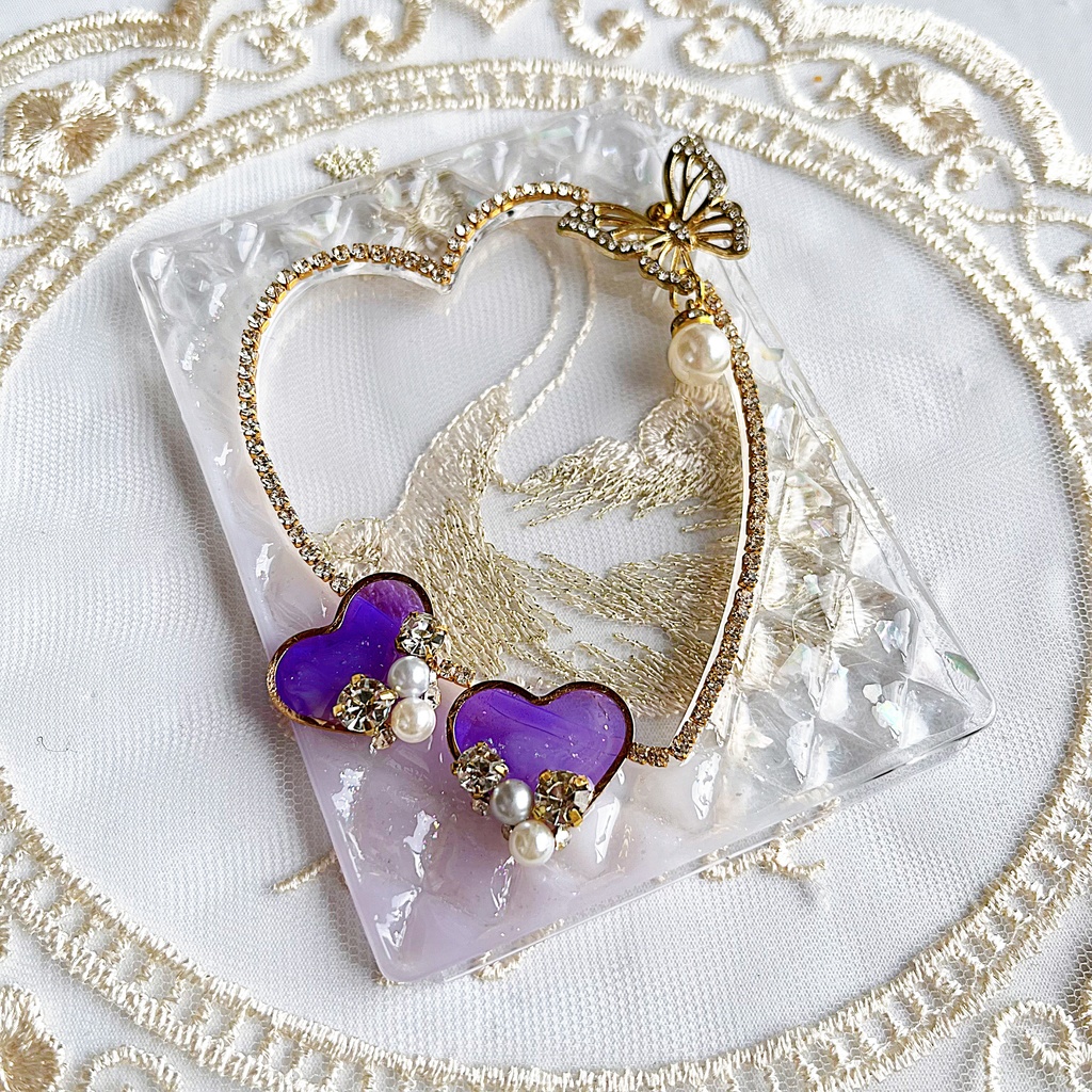 ✧.* キラキラハートのデコケース ₊˚ෆ