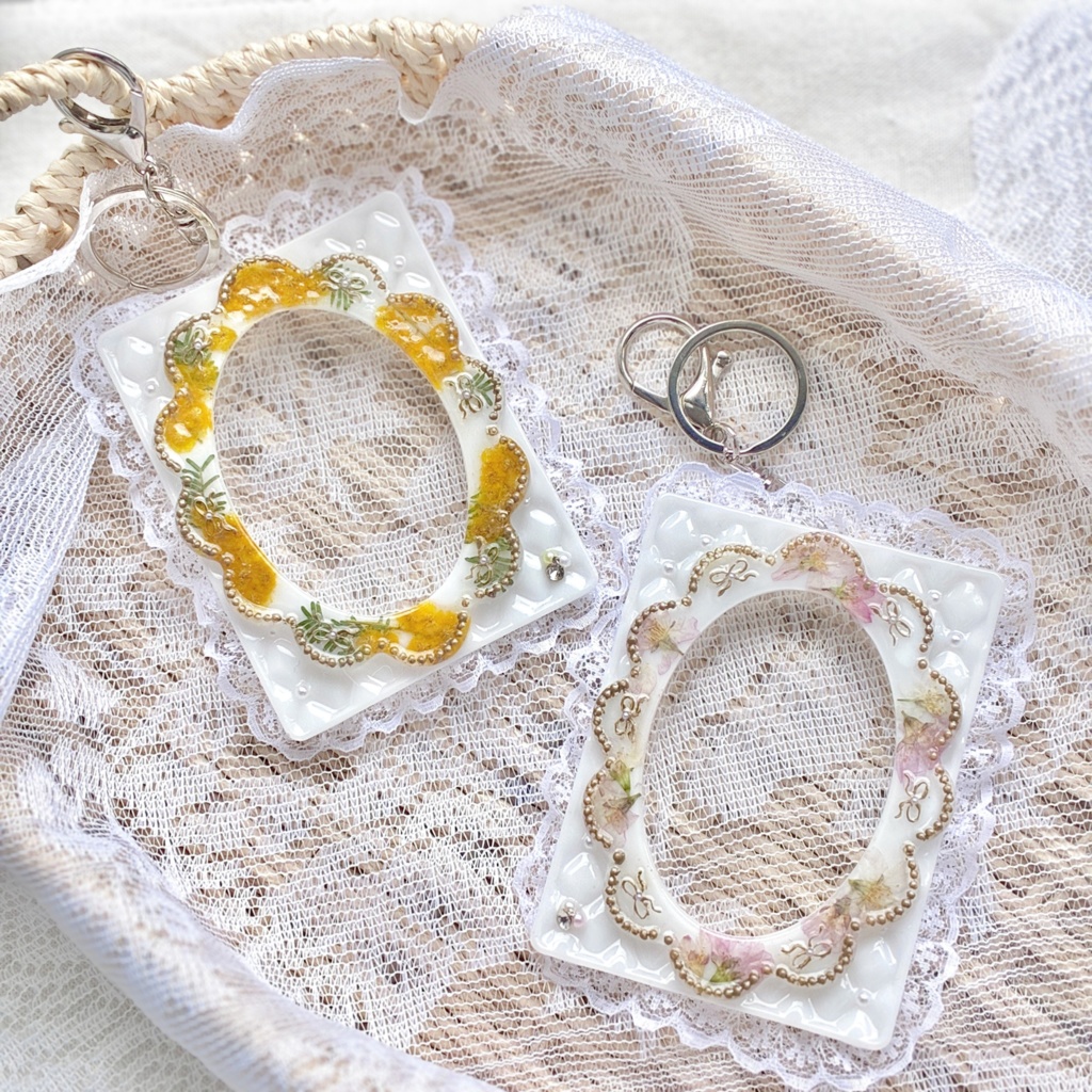 Antique flower flame ⋆꙳（キーホルダータイプ）