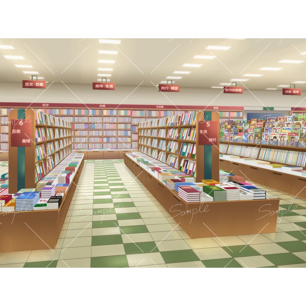 【背景素材】書店