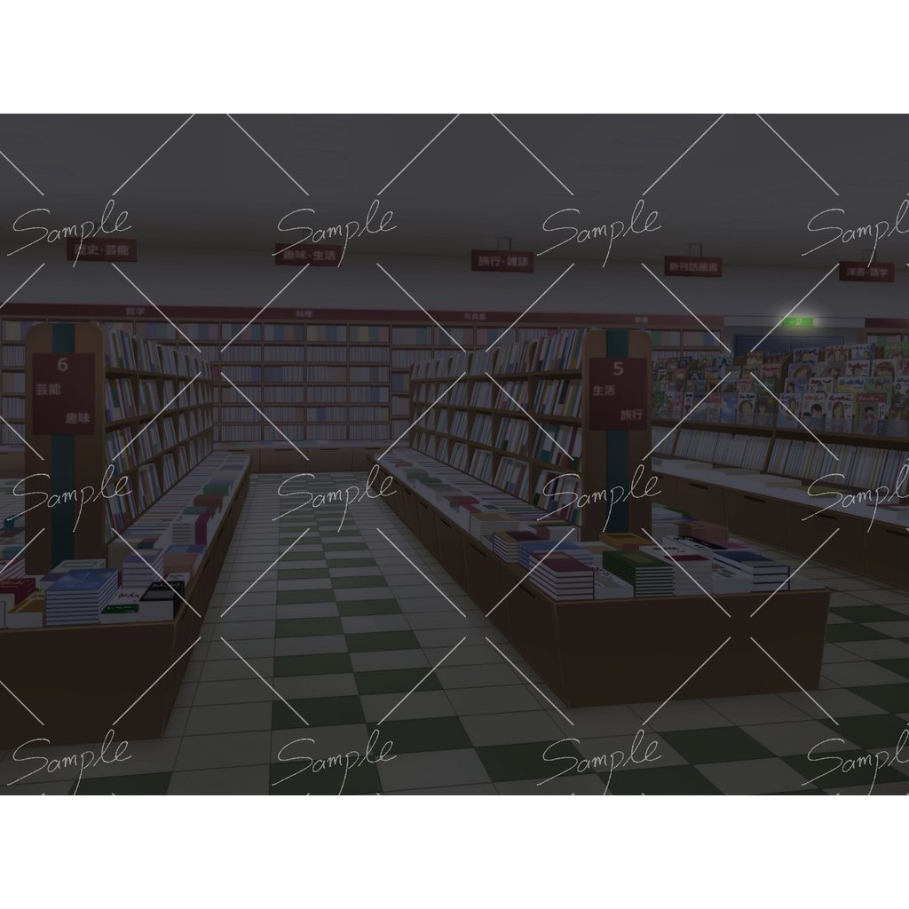 【背景素材】書店