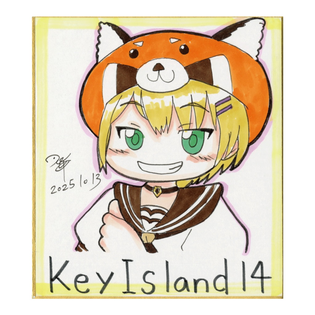 ミニ色紙　まるちゃん