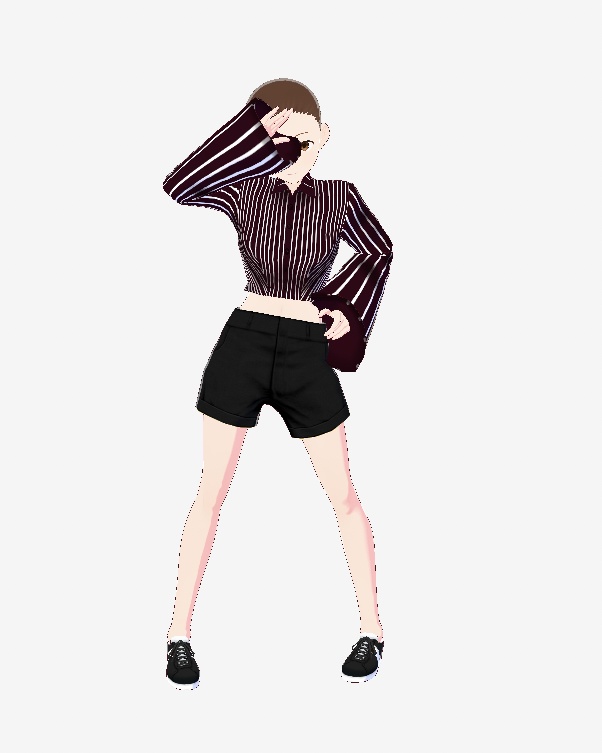 Vroid striped Shirt