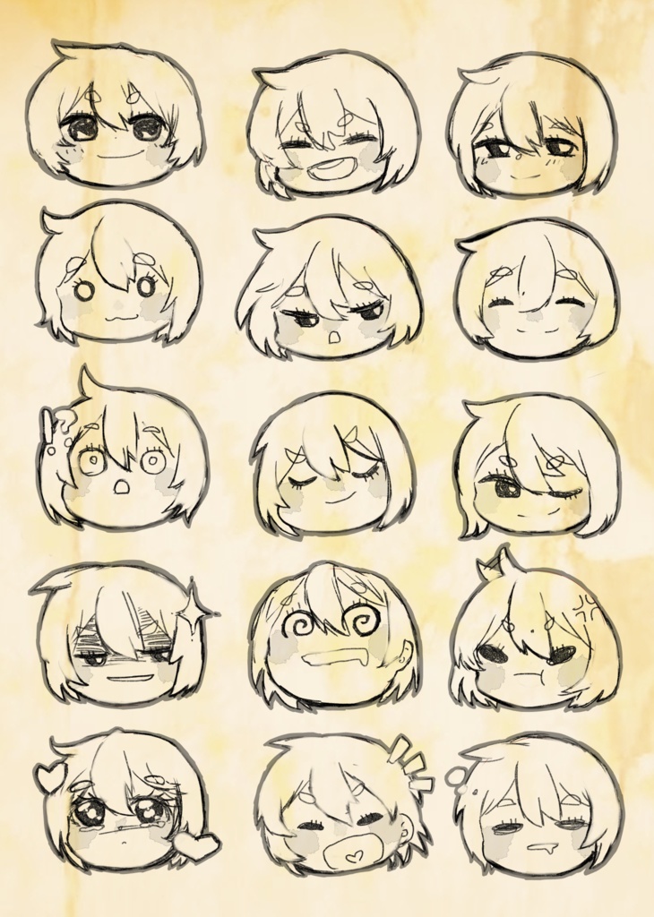 【AZNANA】アズナナ百面相シール