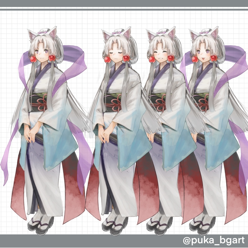 東北イタコ　立ち絵　素材