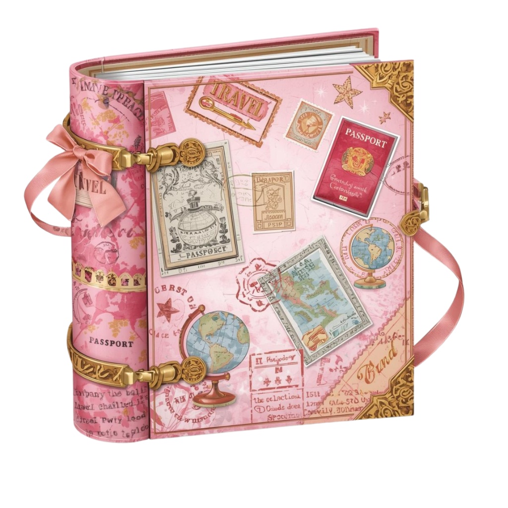 「旅行シリーズ」水彩アンティーク風クリップアート素材10点セット|PNG形式背景透過