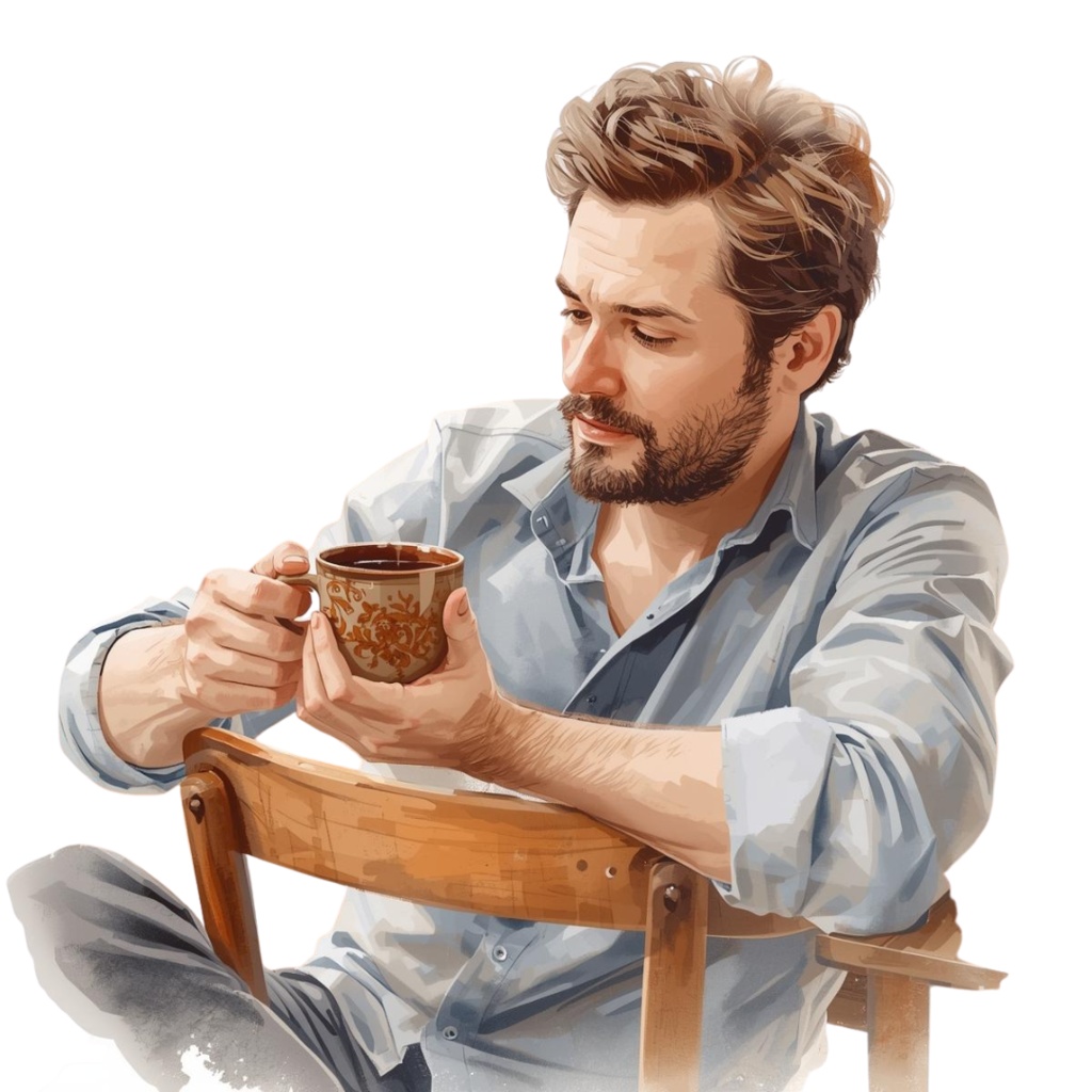 「カフェシリーズ」水彩アンティーク風クリップアート素材15点セット|PNG形式背景透過