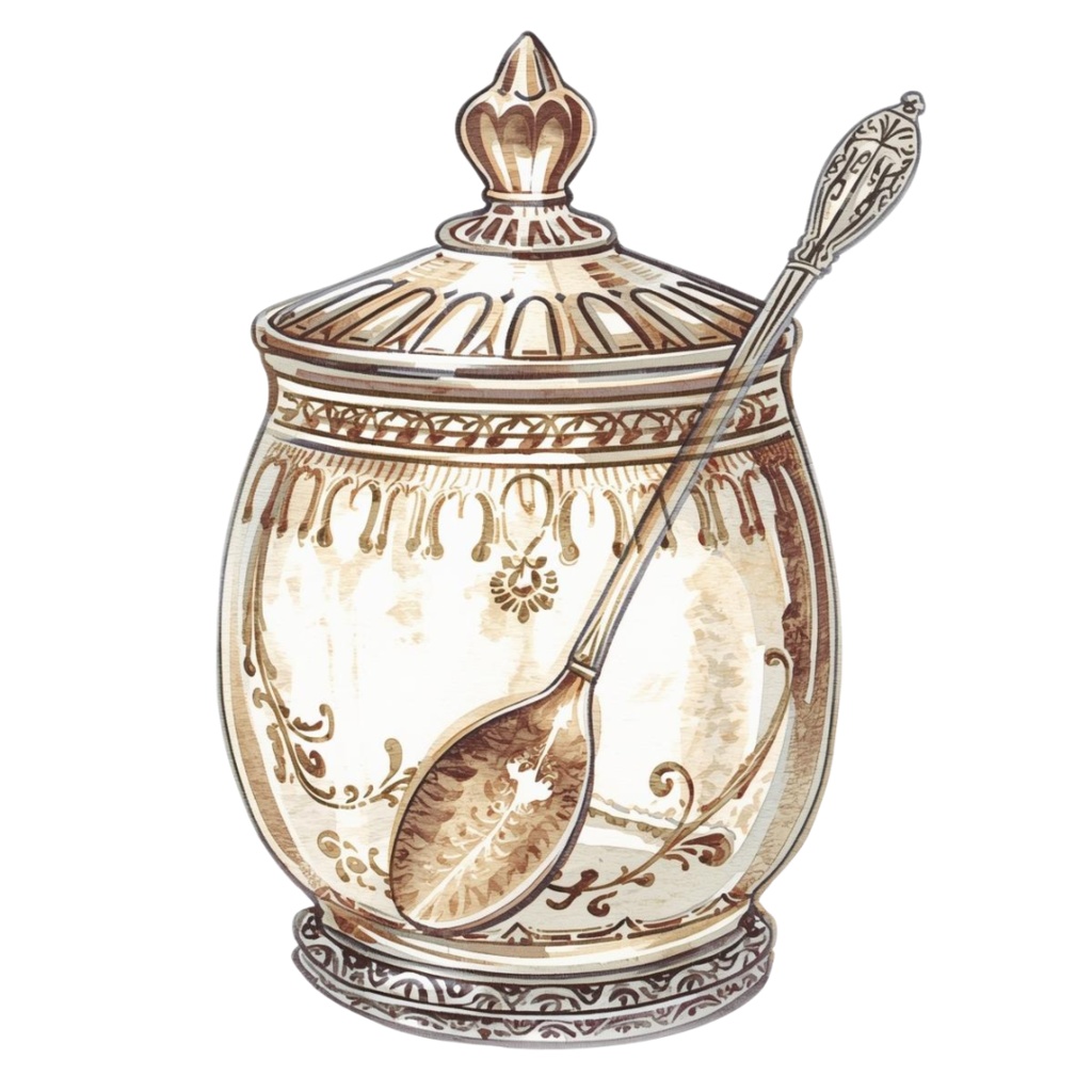 「カフェシリーズ」水彩アンティーク風クリップアート素材15点セット|PNG形式背景透過