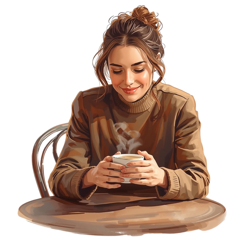 「カフェシリーズ」水彩アンティーク風クリップアート素材15点セット|PNG形式背景透過