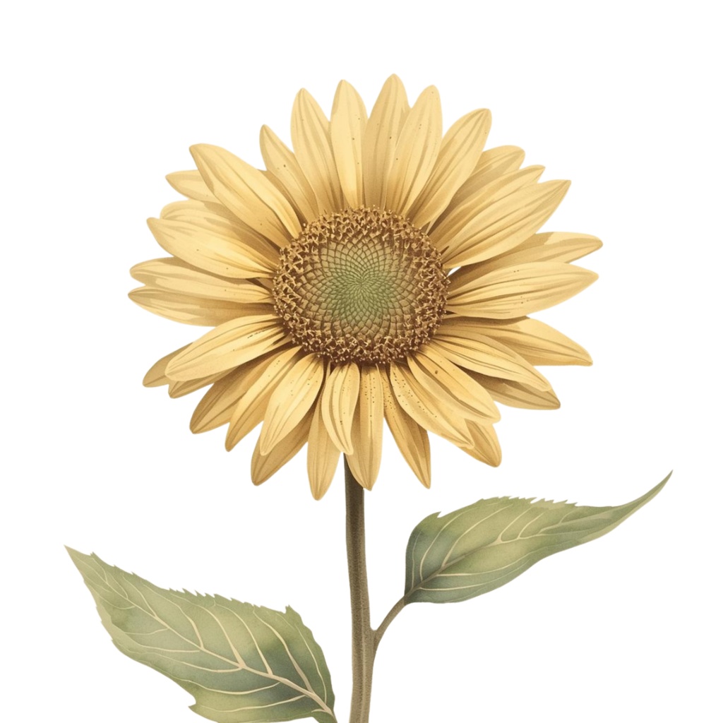 「ボタニカルシリーズ」水彩アンティーク風フローラルクリップアート素材15点セット|PNG形式背景透過