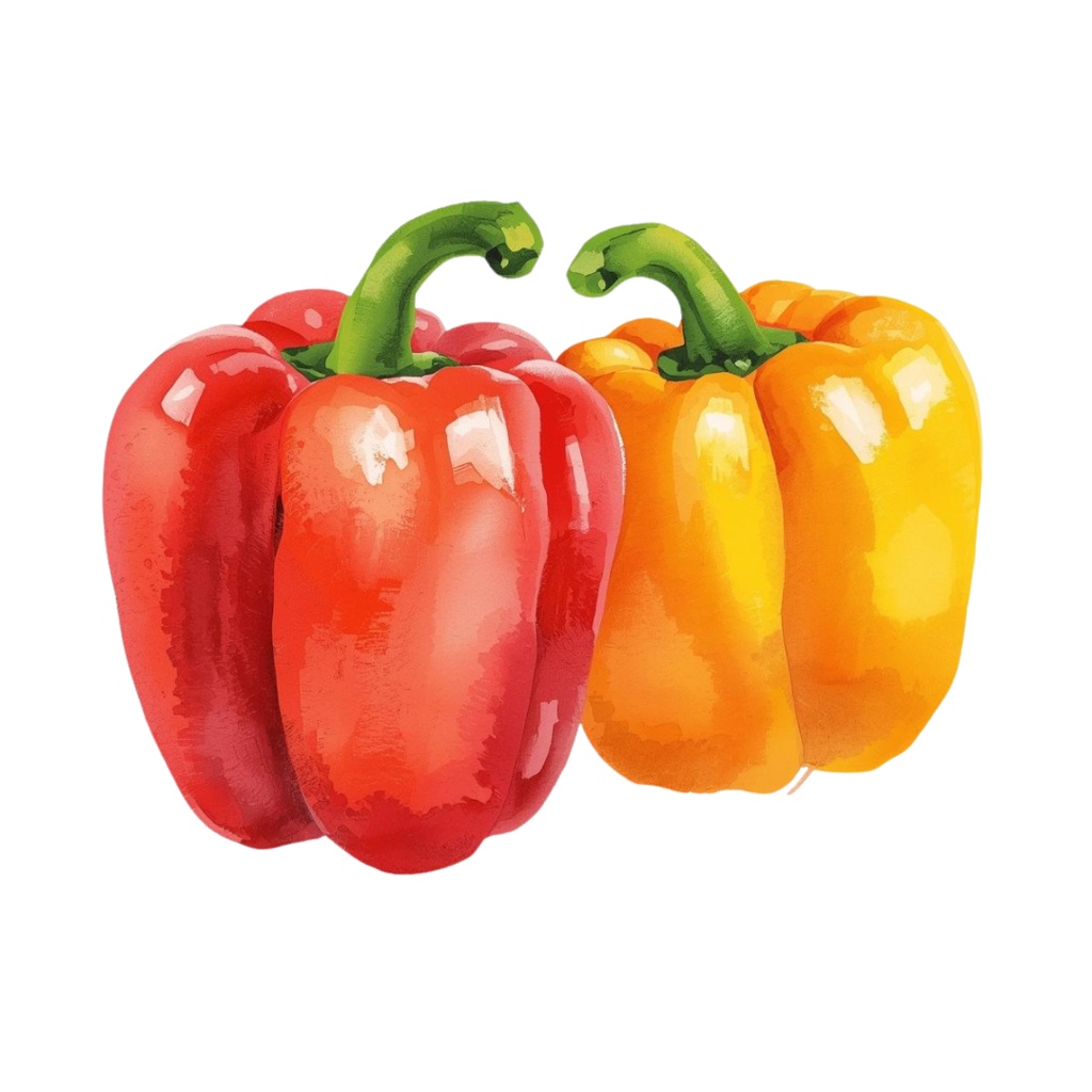 「野菜シリーズ」水彩画風クリップアート素材15点セット|PNG形式背景透過