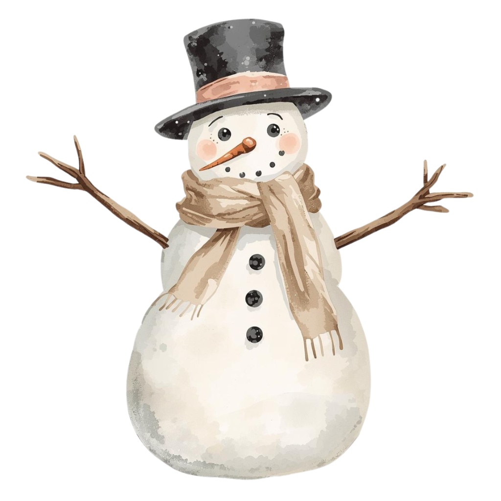 【クリスマスシリーズ】水彩アンティーク風クリップアート15点セット|PNG形式背景透過