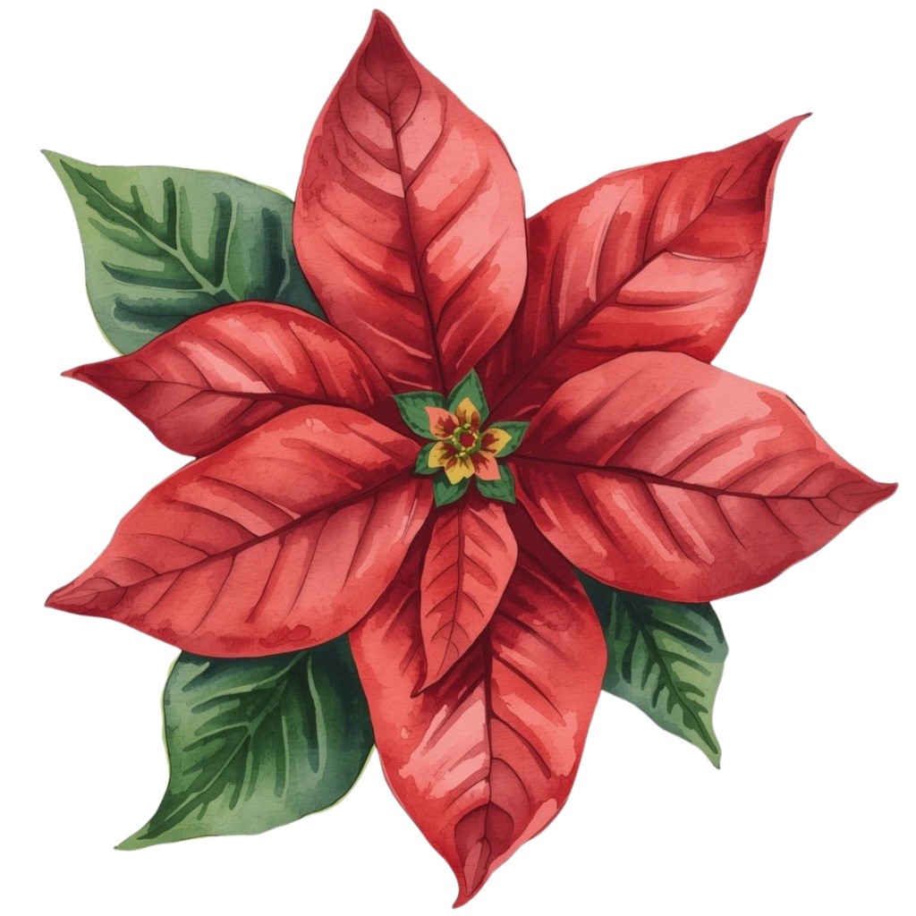 【クリスマスシリーズ】水彩アンティーク風クリップアート15点セット|PNG形式背景透過